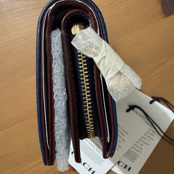 🍒 Coach Snap Wallet In Signature Denim - Picture 10 of 12